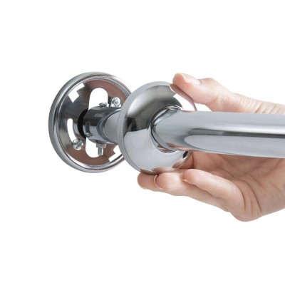 LunaLulinlk 44" - 72" Adjustable Curved Shower Curtain Rod, Chrome
