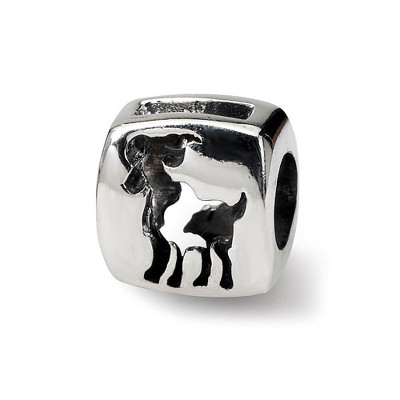 Black Bow Jewelry Sterling Silver Aries the Ram Zodiac Bead Charm