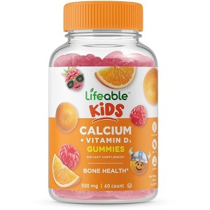 Lifeable Calcium Vitamin D for Kids, for Bone Health, 60 Gummies - 1 of 3