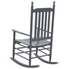 vidaXL Solid Poplar Wood Vintage-Style Rocking Chair - Comfortable Seating with Curved Seat - Gray - Easy Assembly Required - 4 of 4