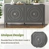NicBex 4-Door Sideboard Cabinet, Retro Storage Cabinet with Circular Groove Design Round Metal Door Handle, Buffet Cabinet for Entrance, Dining Room - 4 of 4