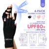 Saviland Pro Half-Field UV Shield Gloves - 4pr UPF200+ Surgical-Grade Fingerless Gloves for Gel Lamp Safety & Cuticle Defense. (Size: 4pr) - 2 of 4