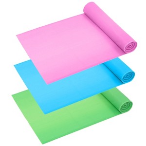"iMountek Yoga Resistance Band Set – 3 Non-Toxic, Skin-Friendly Elastic Bands for Exercise, Strength & Rehab"Blue,Pink,Green - 1 of 4