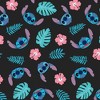 Men's 7" Stitch Leaf Print Swim Shorts - Black - 3 of 3