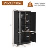 Costway Accent Floor Storage Cabinet W/ Adjustable Shelves Antique 2-Door - image 3 of 4