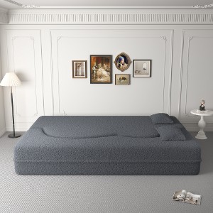 Ridstar 78 in. W Modern Convertible Sofa Bed with 2 Pillows For Living Room-Grey - 1 of 4