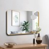 FURNIinspire Metal Frame Rectangle Mirror Crystal Clear Reflections Bathroom Vanity Bedroom Wall Decor, Gold, 36"*24"*1.2" - 4 of 4