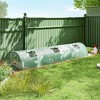 Outsunny Mini Greenhouse with 5 Mesh Windows, Portable Plant Hot House with PE Cover and Steel Frame, 10' x 3' x 2' , Green - 2 of 4