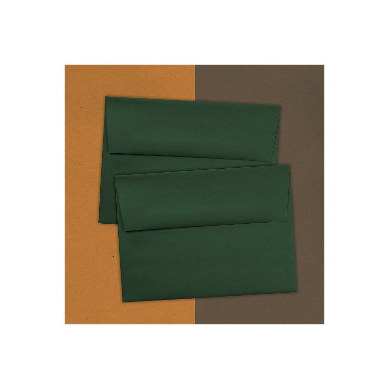 JAM Paper A7 Invitation Envelopes 5.25 x 7.25 Dark Green 263917095, 3 of 5
