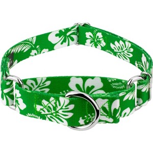 Country Brook Petz Kelly Green Hawaiian Martingale Dog Collar - 1 of 4