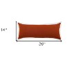HomeRoots 14" X 36" Red And White 100% Cotton Geometric Zippered Pillow - 3 of 4