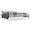 vidaXL Metal Bed Frame without Mattress with Footboard White 76"x79.9" - 2 of 4