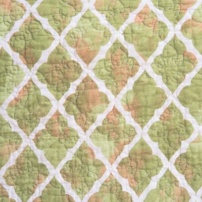 White Cotton King Quilt Set with Floral Design