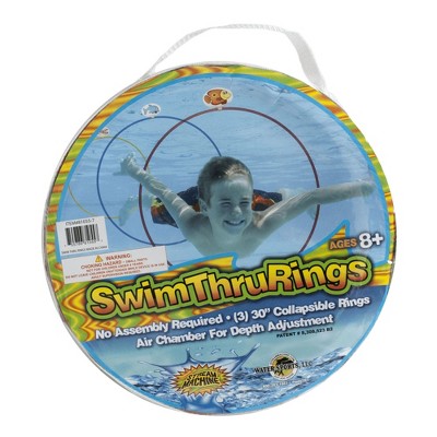 Water Sports - Swim Thru Rings Pool and Beach Toy (Colors Vary)