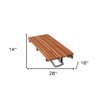 HomeRoots 28" Brown Premium Wall Mount Teak Shower Bench - 3 of 4