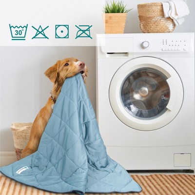 Medium Dusty Blue Waterproof Cooling Pet Blanket
