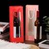 Unique Bargains Paper Sturdy Reusable Fashionable Wine Gift Bags with Rope Handles 4.92"x3.35"x14.2" - 4 of 4