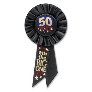 Beistle 3 1/4" x 6 1/2" 50 Its The Big One Rosette 3/Pack RS170 - 1 of 1