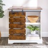The Lakeside Collection Two Tone Slidling Door Storage Cabinet with Shelves 31.5"H - 3 of 4