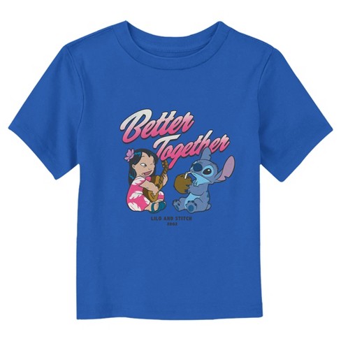 Toddler's Lilo & Stitch Better Together T-Shirt - Royal Blue - 2T