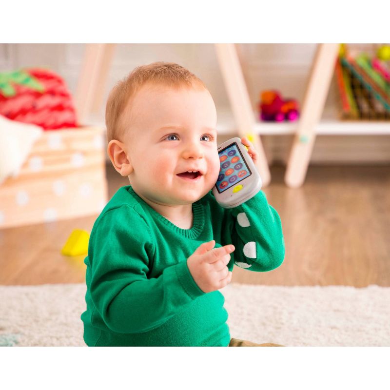B. toys Interactive Toy Smart Phone - Hi!! Phone Metallic Silver, 4 of 9