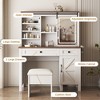 Sapphtopaz Vanity Table Stylish Makeup Table with Mirror and Lights, Storage Drawers for Bedroom, Living Room - 3 of 4