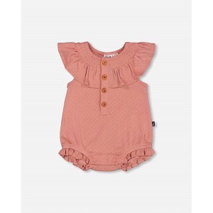 Gender Neutral Pointelle Knit Romper - Deux par Deux - 1 of 3