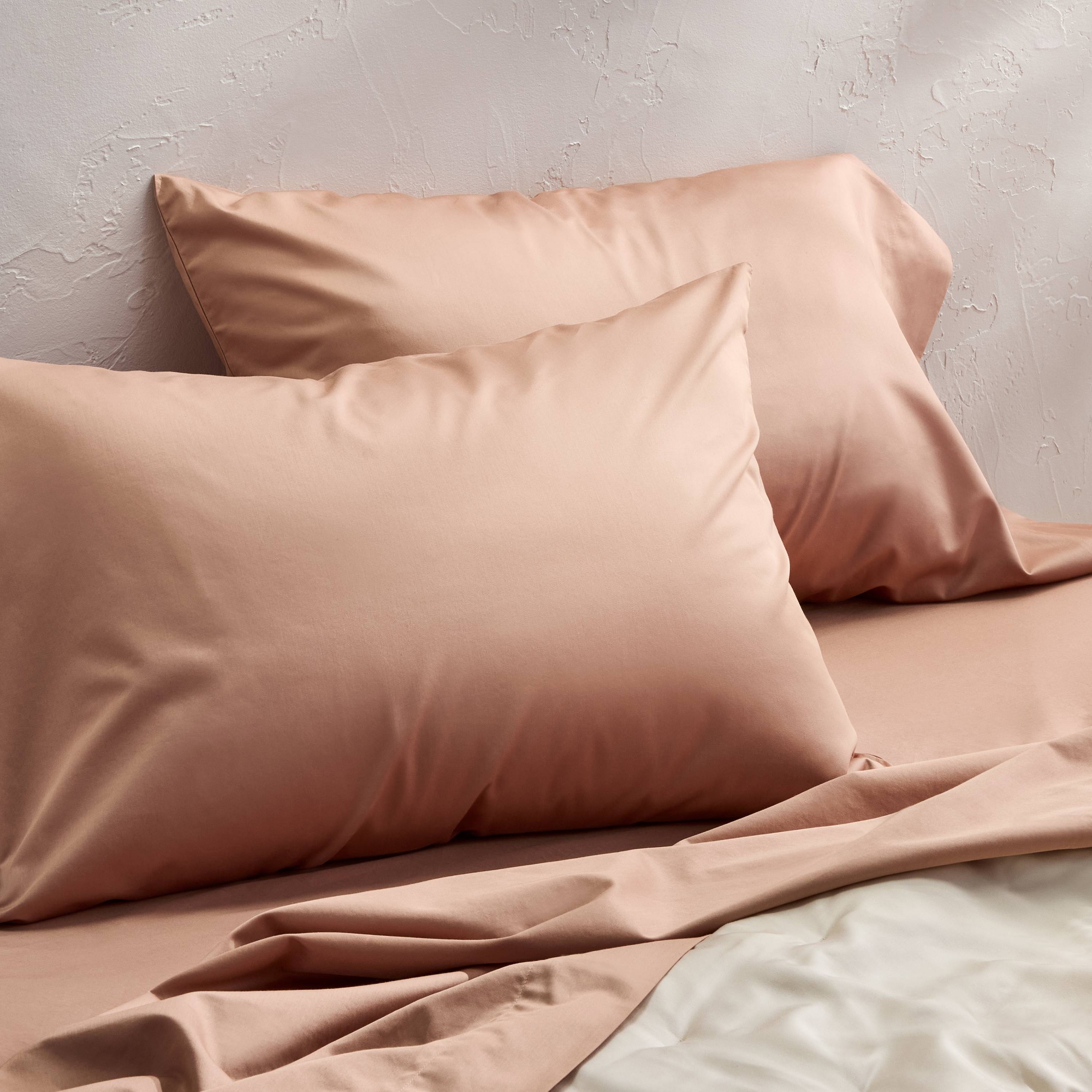 King 600 Thread Count Sateen Pillowcases Light Adobe Clay - Casaluna™