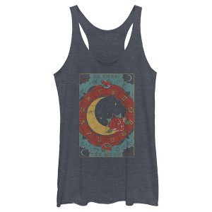 Women's Lost Gods The Moon Tarot Card Racerback Tank Top - 1 of 4