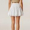 Anna-Kaci Women's Tiered Mini Skirt with Layered Ruffle Hem and Delicate Bow Accents in Soft Lightweight Fabric - 4 of 4