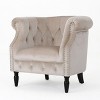PAGED Accent Chair Comfy Living Room Chairs with Tufted Back and Studded Arms for Living Room, Office, Reception Room - 3 of 4