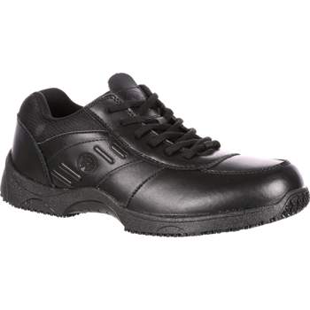 Men's SlipGrips Stride Slip-Resistant Work Athletic Shoe, SG7020, Black, Size 6.5(Wide)