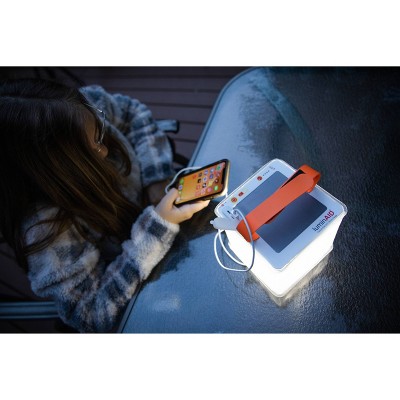 LuminAID White and Orange Solar Inflatable Lantern