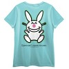 It's Happy Bunny I Just Can't Be Stop Adorable Crew Neck Short Sleeve Mint Women's T-shirt - 2 of 4