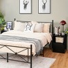 Tangkula Set of 2 Nightstands Side End Table Storage Cabinet Shelf Living Room - 2 of 4