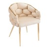 NicBex Velvet  Accent Chair with Gold Legs,Modern Arm Chairs for Bedroom,Reading Room,1pc/2pc - 4 of 4