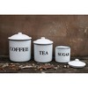 Storied Home Set of 3 'Coffee Tea Sugar' Metal Containers with Lid: Kitchen Canister Set for Coffee & Tea Storage - 3 of 4