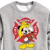 Boys' - Disney - Firefighter Mickey Graphic Long Sleeve Fleece Sweatshirt - 2 of 4