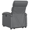 vidaXL Stand-Up Gray Faux Leather Power Lift Massage Recliner with Manual Recline - Comfortable Senior Seating for Living Room - 4 of 4