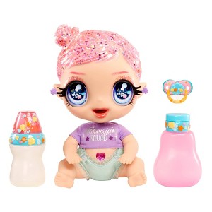 Glitter Babyz Marina Finley with 3 Magical Color Changes Baby Doll - Pink Glitter Hair - 1 of 4
