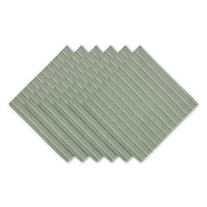 Design Imports  Sprig Dobby Stripe Napkin Set 6 Piece, Green, 20X20" - 1 of 4
