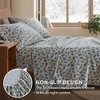 NicBex 4 Pieces All Size Pure Cotton Flannel Plant Printed Flat Sheet Set Bedding Set,OEKO-TEX Certified,Machine Washable - 4 of 4