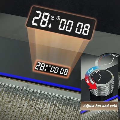 Gold Stainless Steel Single Basin Waterfall Kitchen Sink with Digital Display