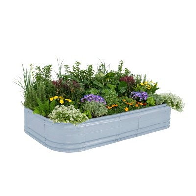 Vego Garden 10-in-1 Novel Modular Rectangular Metal Outdoor Raised Garden Bed Kit 48"x96"x17"