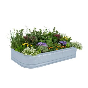 Vego Garden 10-in-1 Novel Modular Rectangular Metal Outdoor Raised Garden Bed Kit 48"x96"x17" - 1 of 4