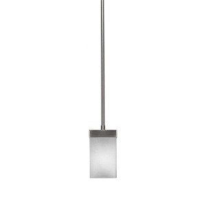Toltec Lighting Nouvelle 1 - Light Pendant in  Graphite with 4" Square White Muslin Shade - 1 of 1