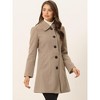 Allegra K Women's Collar Long Sleeve Single Breasted Winter Long Coat - 3 of 4