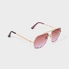 Women's Shiny Metal Navigator Sunglasses - Universal Thread™ Lavendar - 2 of 4