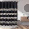 Sweet Jojo Designs Shower Curtain 72in.x72in. Boho Fringe Black and Ivory - 2 of 4