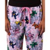 Grateful Dead Women's Dancing Bears Tie-Dye Sleep Pajama Pants Elastic Waist - 2 of 4